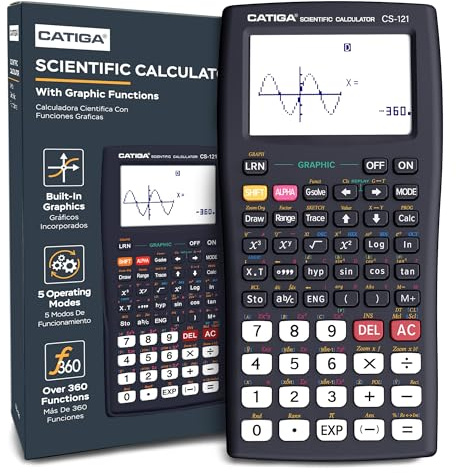 CATIGA Scientific Calculators with Graphic Functions, Graphing Calculators with Multiple Modes, Scientific Calculators for Students, High School or College Courses, Calculadora Cientifica, CS-121