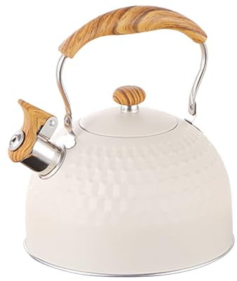 Bollitore da tè con piano cottura | Bollitore da tè a induzione a fischio per stufa | 2,5 L in acciaio inox caldaia per acqua calda forniture da cucina teiera per caffè induzione elettrica casa