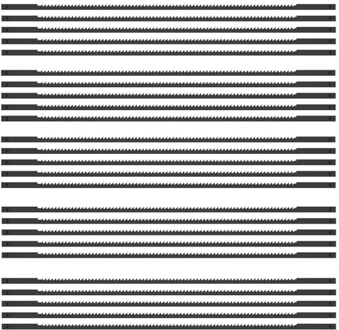 Lot de 27 lames de scie à chantourner - 165 mm - Avec tige - 15/18/24 dents - Accessoires d'outils électriques - Standard - Coupe fine - Pour bois, métal, plastique, cuir (25 pièces)