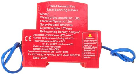 FESTFENDS Estintore Automatico per Auto - Dispositivo antincendio per Auto - Dispositivo estinguente ad aerosol Adesivo da 30 g per Camper, Barche e Veicoli marittimi