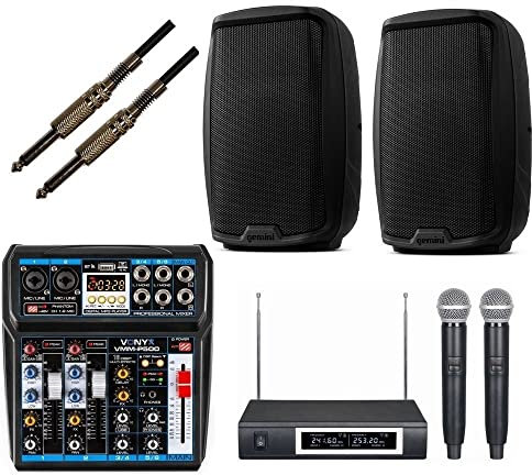 824 PACK - IMPIANTO AUDIO COMPLETO PER DJ PUB DISCOBAR KARAOKE