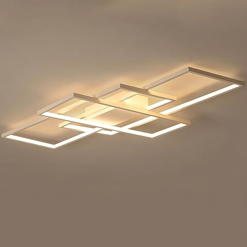 Wandun Lámpara LED de Techo, Moderna Luz de Techo de diseño cuadrado Iluminación de techo de interior Adecuado para Lampara de salon Hotel Contador Oficina Hall Acrílico Plafón de techo