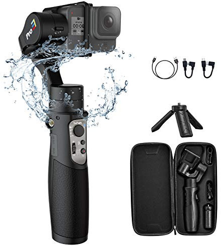 Hohem iSteady Pro 3 Estabilizador Gimbal para Gopro Cámaras Compatible con Go Pro Hero 8 7/6/5/4,dji Osmo Action,Insta360 One R, RX0, SJCAM, YI-CAM, Splash-Proof, Control WiFi