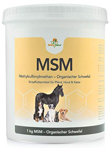 Mahu Natur 1 kg MSM Pferd Und MSM Hund Hochdosiert - Methylsulfonylmethan (Organischer Schwefel) - Hochdosiert Und Hoher Reinheitsgrad - MSM Pulver 1000g