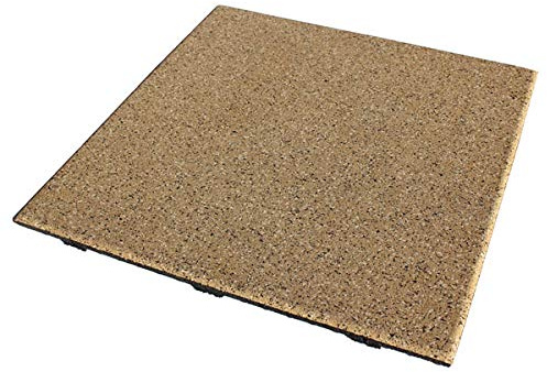 American Floor Mats - Extreme Rubber Gym Tiles 1 Inch Thick Colorful Superior Shock and Sound Absorbing 95% Tan 2' x Single Tile (Covers 4 Sq Ft)