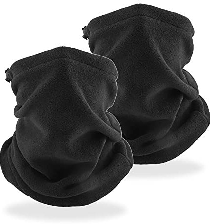 MIVAIUN 2 Pièces Cou Thermique pour Homme et Femme Tour de Cou Tubulaire Respirant Ultra-Douce Séchage Rapide Anti-Solaire Masque Respirant Moto Cyclisme Ski Randonnée Course à Pied (2 pcs)