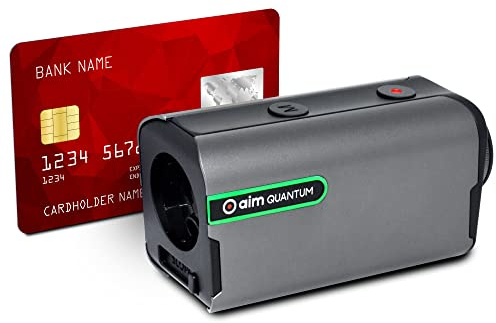 GolfBuddy Aim Quantum Pocket Golf-Entfernungsmesser, wiederaufladbar, ZST-Technologie, 880 Yard Entfernungsmesser, Neigungseinstellung, Schwarz