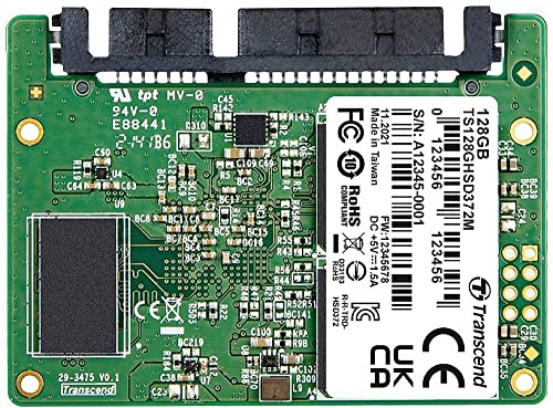 Transcend HSD372M 128 GB Disque SSD Half-Slim Interne Industrie SATA III Industriel TS128GHSD372M