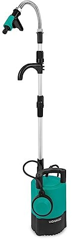 Vonroc Pompe à Eau Submersible Électrique 400 W - Pompe de Pluie 5200 L/h - Câble de 10 m - Protection Contre le Fonctionnement à Sec - Interrupteur à Flotteur Réglable - Raccord de Tuyau Universel