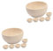 COHEALI 10 Piezas Cuenco de Madera Tazones de Pasta para Hacer Velas Tazones DIY para Niños Mini Cuencos de Madera Cuenco de Pasta de Madera Recortes de Madera Doméstico Bebé Taza