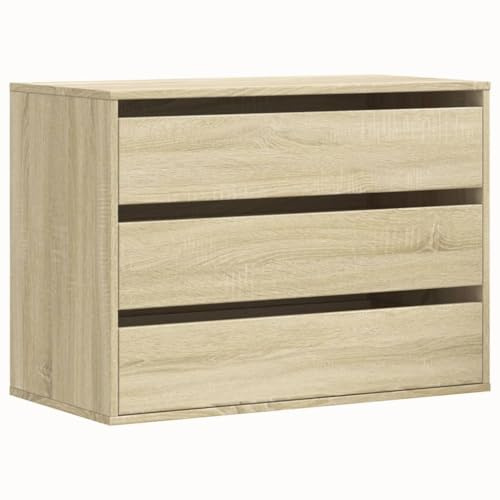 vidaXL Commode d'angle chêne Sonoma 80x41x58 cm Bois d'ingénierie, Commode à tiroirs, classeur, Armoire à tiroirs, Armoire de Rangement, Buffet