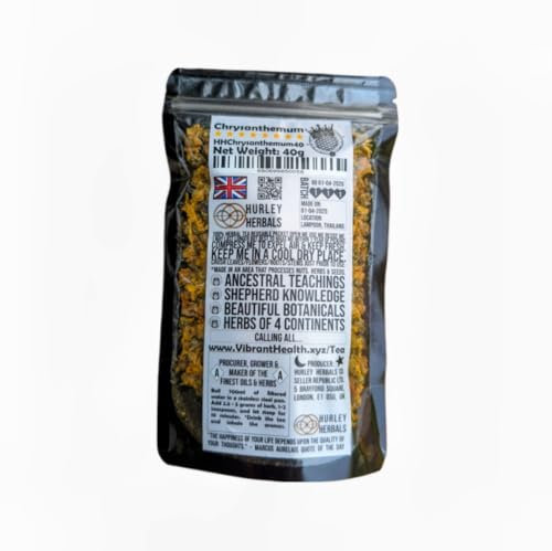 Chrysanthemum 30g (Net Weight 40g) - Reusable Packets Ultra Botanical Fresh Hurley Herbals