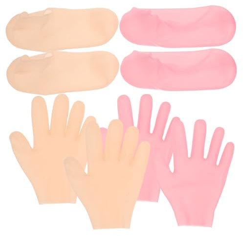 BESTYASH 1set Maschere Esfolianti Silicone Per e Mani e Idratanti Per e Trattamento Notturno Per Screpolati e Mani Secche