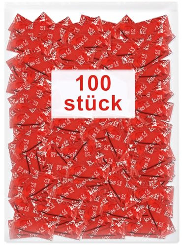 Kondome 100 Stück Packung - Condoms für männer - Natürliches Empfinden - Extra dünne Kondome für intensives Empfinden beim gemeinsamen Liebesspiel- 53 mm breite - Condoms for Men