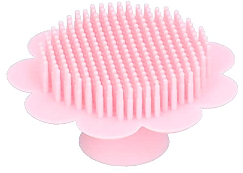 CFTGIW Baby Bath Brush Body Massage Skin Cleaning Silicone Pink Shower Brush for Baby Above 6 Months Old Sensitivity for Cause Use The or Soft Made of Additives BPA Won't Hair (Pink)