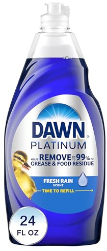 Dawn Platinum Dishwashing Liquid Dish Soap, Refreshing Rain, 24 fl oz