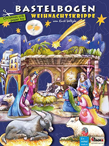 ATELIER COLOR Natale Nativitá foglio artigianale per bambini 5+ DIY carta modello 3D con figure di Nativity set di artigianato natalizio giocattoli la nascita di gesù
