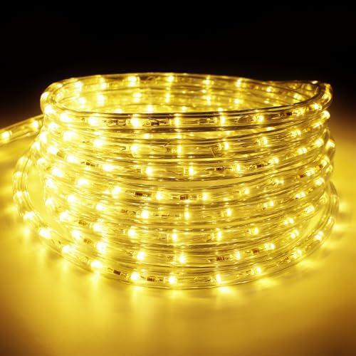 kefflum Tubo luminoso a LED, tubo led, barra luminosa a catena leggera 36LEDs / M tubo per interno ed esterno IP65 8M bianco caldo