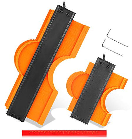 Jauge de Contour Verrouillable, 25cm et 12cm Copieur de Contour, Gabarit de Decoupe Mesurer Des Formes IrréGulièRes, Contour Duplication Gauge Outils de Bricolage