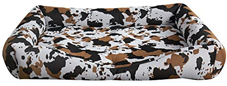 EVERGREENWEB Hundebett, weich, mit wendbarem Kissen, Größe 90 x 115 cm, Militärfarben, Komfort für große Hunde, Matratze für große Hunde, Yago Python