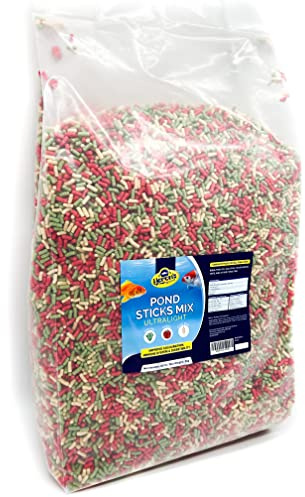 HERONS - Pond Sticks Mix Ultralight 40L - Floating Sticks for Koi, Carp and Coldwater Fish - Immune System Boost - With Spirulina and Paprika - Complete Feed for Pond Fish - 3 KG