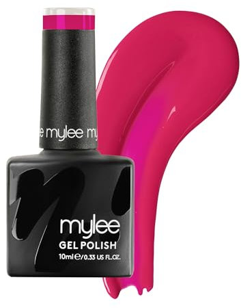 Mylee Gel Nail Polish 10ml [Watermelon Sugar] UV/LED Soak-Off Nail Art Manicure Pedicure for Professional, Salon & Home Use [Pink Range] - Long Lasting & Easy to Apply