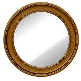 LC Home Wandspiegel »Schlicht« Ø60 cm gold im Landhaus Stil, Gaderobespiegel, Flurspiegel, Ganzkörperspiegel, Spiegel klassisch, runder Spiegel