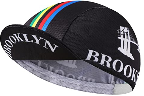 Bikingbros Brooklyn Black Cycling Cap - Retro Cycling Hat-Under Helmet - Cycling Helmet Liner Breathable&Sweat Uptake