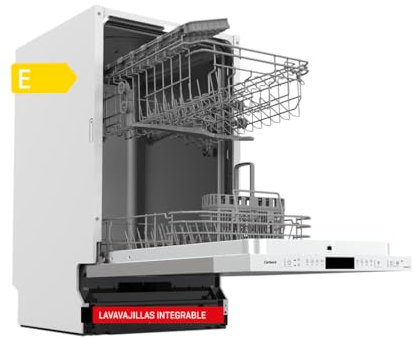 Corberó CLVM4622I Lavavajillas Integrables 9 Cubiertos, 8 Programas, 5 Temperaturas, Inicio Diferido, Función Media Carga, Función Auto Lavado, 49 Db, E. Energética E