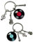 HCHES 2 Stück Schlüsselanhänger Personalisiert DJ Schallplatte Geschenk Für Paare Musikliebhaber und Vinyl-Fans