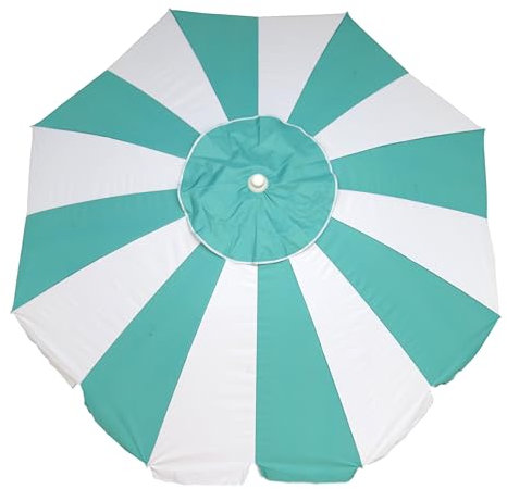 LIFE IS Ombrellone Mare da Spiaggia 200 cm. Palo da 32 mm con Snodo. Tessuto in Poliestere con Spalmatura anti UV interna. Camino antivento. Spicchi verdi