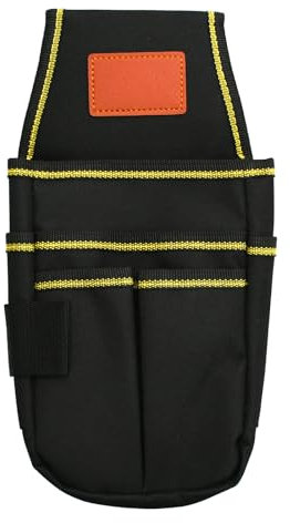 Aomhrek Cintura Porta Attrezzi, Marsupio Porta Attrezzi in Tessuto Oxford per Elettricista, Borsa Porta Attrezzi da Lavoro, Cintura da Lavoro Uomo Regolabile per Carpentiere, Nera