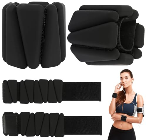 Viktmanschetter handledsvikter ankelvikter set om 2 vikter bärbara viktmanschetter för ben och armar (1 lb/1 stk) ankelvikter för pilates, yoga, cardio