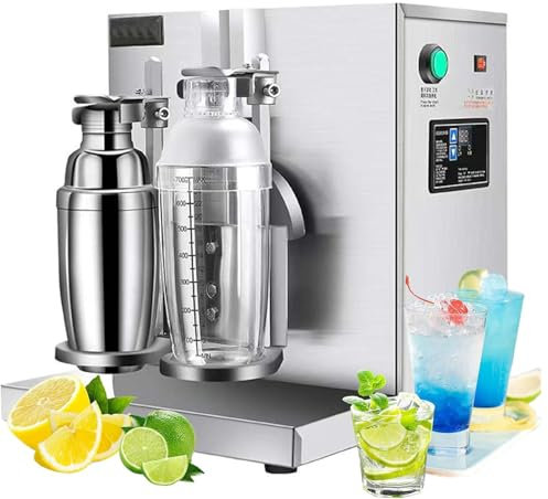 Máquina mezcladora de té con leche de doble marco Máquina mezcladora de té con leche 340R/MIN por minuto Máquina automática para hacer té con leche de acero inoxidable para té con leche