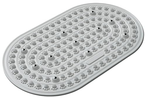 Fot akupressurmatta, 693 dubbelsidiga massagepunkter akupressurmattor med 11 magneter, grå, 75 x 45 cm fottryckpunkt matta masserare