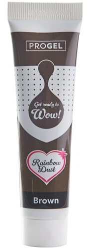 Colorant alimentaire professionnel Rainbow Dust ProGel, brun 25 g