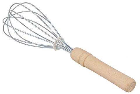 Frusta da cucina manuale in acciaio inox, con manico resistente, frusta a spirale