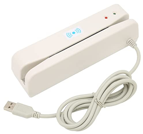 Card Swiper, Convenient Credit Card Skimmer, Light Weight USB Interface 2 Way Swiping Practical Reader for Banking System ID Authentication