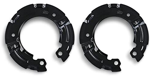 ATEC Germany 2x Placa de anclaje trasera izquierda y derecha protección contra salpicaduras para disco de freno Compatible con BMW Serie 1 (E81),1 (E87),1 (F20),1 Coupe (E82),3 (E90),3 (F30, F80)