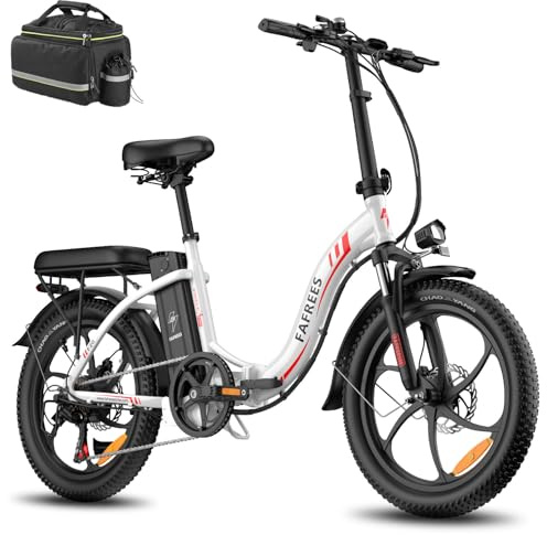 Fafrees Official Electric Bike for Adults,130KM Range, UK Legal Folding E-Bike 250W,36V 16AH Removable Battery, 7-Speed, 20 inch City & Mountain Electric Bicycle,Lightweight & Portable