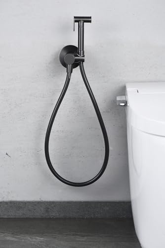 MICE - Infälld bidé engreppsblandare - infälld hygienisk dusch - bide badrumskran för varmt/kallt vatten line-serie svart pistol metall - RDD038/BGM