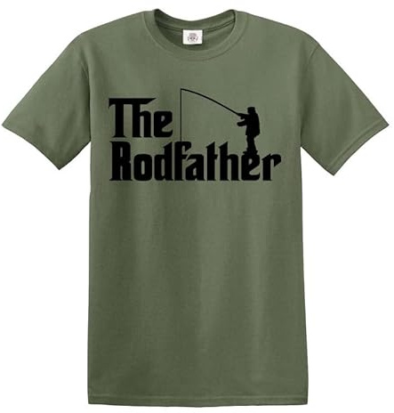 DAD fiske legend t-shirt rolig gåva fiskare karp sportfiskare fiskeutrustning topp, Rodfather, XL