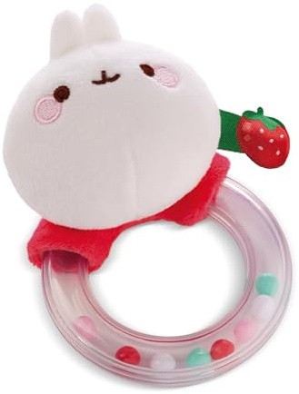NICI Anneau de Dentition MOLANG 11cm Blanc - Peluche pour Les bébés et Les Tout-Petits, pour Toucher, se blottir, Explorer et s'endormir