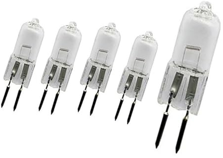 JZLBBC Lampadine AlogeneG5.3 12V 20W 35W 50W 75W 100W Alogena Lampadina Capsula GU5.3 base a doppio ago Dimmerabile Bianco Caldo,20W,5Pc