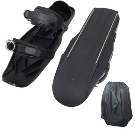 Tanxier Patines de Nieve, esquís Cortos - Patines para Nieve,Herramientas de esquí Antideslizantes con Bolsa de Transporte, Accesorio de esquí Ajustable, Patines de esquí compactos y Ligeros para