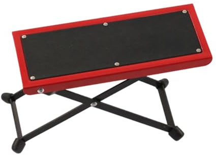 TTETTZ Taburete para guitarra ajustable y base antideslizante, Rojo