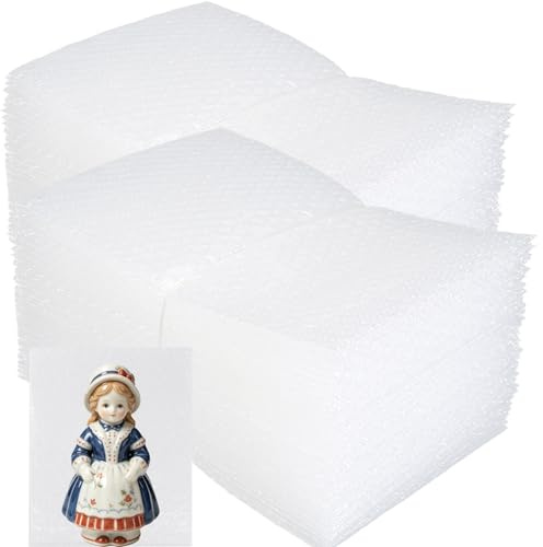 100Pcs Bubble Pouche Wrap, 8”x10” Bubble Bags for Shopping, Double Wall Bubble Cushioning Wrap Bags for Mailing Packing, Moving and Storage Fragile China Dishes Electronic Item
