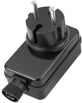 Leloco LED-Netzteil 12V 1A Transformator – Wasserdichter IP44 Niederspannungsadapter EU Stecker, Stromversorgung für LED-Lichterketten, Eiszapfenlichter, Weihnachtsdeko, Vorhangleuchten, Balkon