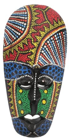 SMASOLO Máscara de Madera para Decoración de Pared Adorno Africano Artesanal con Detalles Intrincados Tribal para Hogar y Oficina Aleatorio