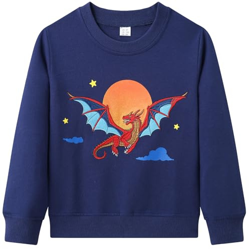 Dinopjs Jersey para niños, sudaderas cálidas para niños, animales clásicos de dibujos animados, tractor, dinosaurio, dragón volador caballero, arcoíris, oso polar árbol de Navidad, camisetas